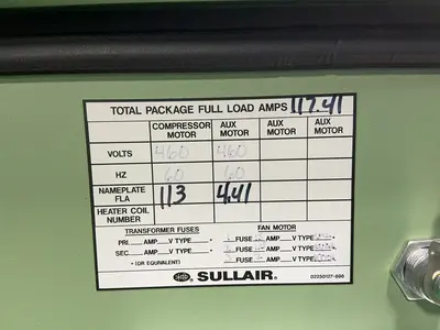 Used 2015 SULLAIR 7509V AC Miscellaneous MRO Ohio US | HGR 24 #1456049