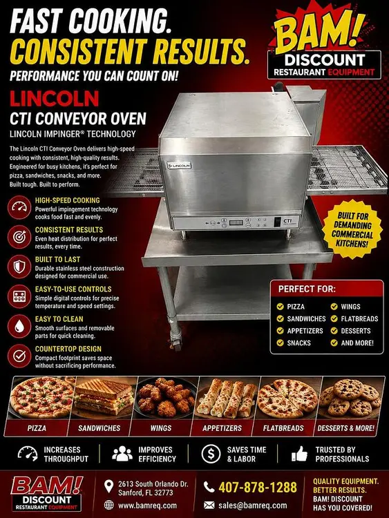 Used LINCOLN 2501000U00V1620 Conveyor Ovens Florida US | BAM Discount Restaurant Equipment #1230705