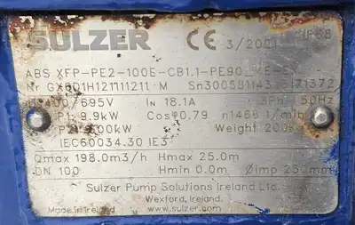 USED SULZER ABS XFP-PE2_100E-CB1.1-PE90-4E-EX