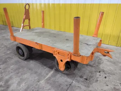(2) 72" X 36" A STREICH & BROS HEAVY DUTY FLAT BED TOW CARTS: STOCK #23688