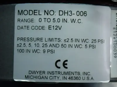 Used DWYER DH3006 Universal Pressure Meters Ohio US | HGR 24 #803171