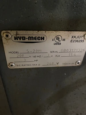 USED 2012 HYD-MECH S-20M