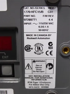 Allen Bradley 1770-KFC15/B ControlNet Communication Interface Used