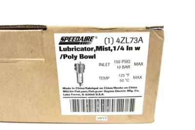 NEW SPEEDAIRE 4ZL73A LUBRICATOR MIST 1/4"