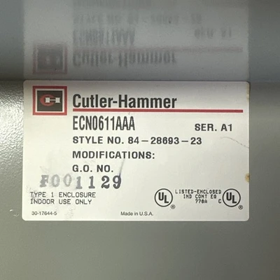 NEW Cutler Hammer ECN0611AAA