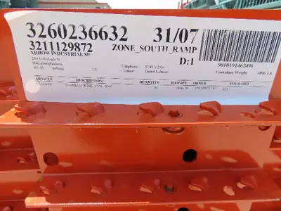 Interlake 156"x 6" Teardrop Pallet Racking Rack Step Beam Crossmember 5420Lb 59E