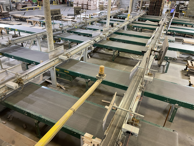 Weinig Optisaw System with Luxscan Combiscan and 3 Opticut 450 Quantum