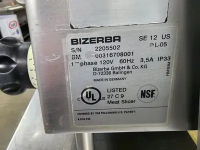 Used Bizerba Used 12" Bizerba SE12 Manual Gravity Feed Deli Meat Slicer 120V Slicers / Dicers / Cutters Illinois US | Falcon Restaurant Supply #1376806