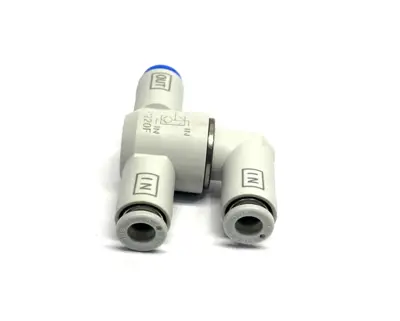 VR1220F-06 | SMC  Shuttle Valve w/ 6mm One-Touch Fitting - New – Open Box