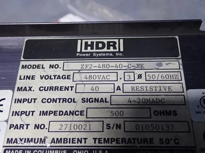 Used HDR ZF248040CFK Electrical Controls | HGR 24 #748087