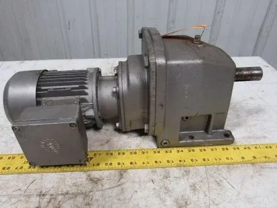 Nord Gear SK 2 23-71 S/4 Inline Foot Mount Gearmotor 179.50:1 Ratio 9RPM Out