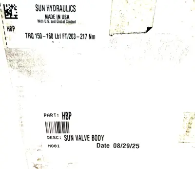 NEW SUN HYDRAULICS HBP SANDWITCH MANIFOLD BLOCK HBP 2KA4-A9