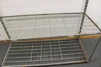 Stainless Steel Commercial 4 Tiers Shelving 75" High X 59" Wide X 12,5" Deep