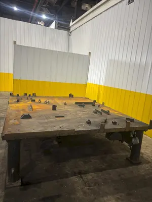 120" X 100" HEAVY DUTY STEEL LAYOUT WORK STATION TABLE: STOCK #23551