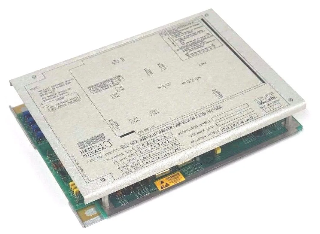 USED BENTLY NEVADA 3300/95-01-07-03-00-02-03-48-02-00-03-01-00 VIBRATION MODULE
