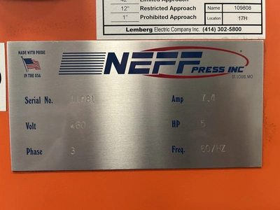 Used 2004 NEFF NEFF D25-5HS PRESS C-Frame Presses Tennessee US | Alma Machinery #1327039