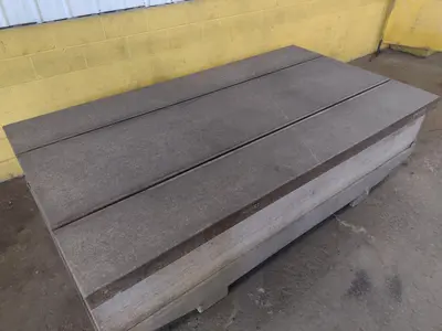 108" X 60" X 18 GREY GRANIT 2 LIP T-SLOTTED SURFACE PLATE: STOCK 17377