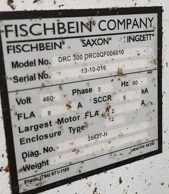 Fischbein DRC-300 dual roll close with hot melt