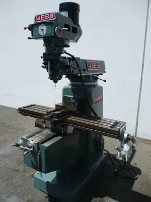 Webb Champ, Milling machine w/chrome ways, variable speed, 10" x50"table
