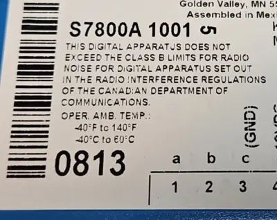 USED Honeywell Honeywell S7800A1001