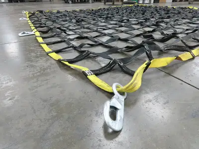 Miller 10'x 9' Nylon Cargo Net 1" Webbing w/Safety Snap Hooks