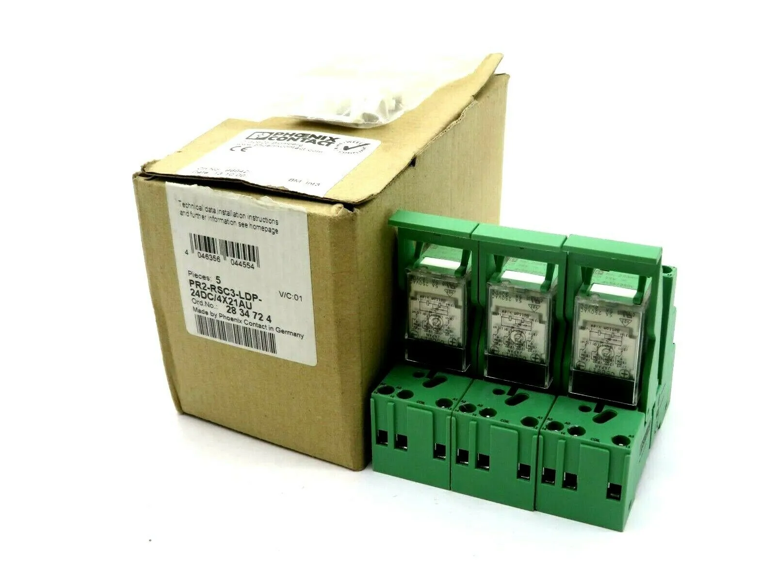 NEW LOT 3 PHOENIX CONTACT PR2-RSC3-LDP-24DC/4X21AU MODULE PR2RSC3LDP24DC4X21AU