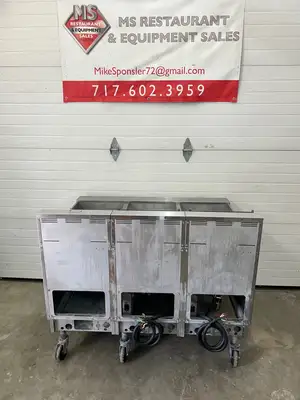 Pitco SE14X Electric Double Fryer480V with SEBNB14-Cabinent Fry Dump Station Combo