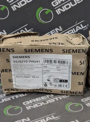 Siemens 5SJ4210-7HG41 Miniature Circuit Breaker 10A 240VAC 2 Pole New NIB