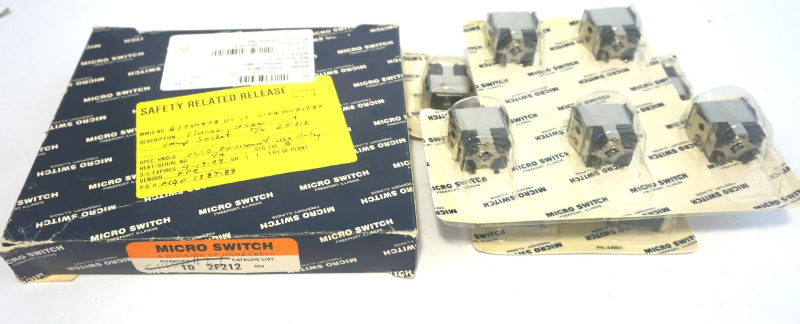 10 NEW MICRO SWITCH 2F212 OPERATOR CONTROLS