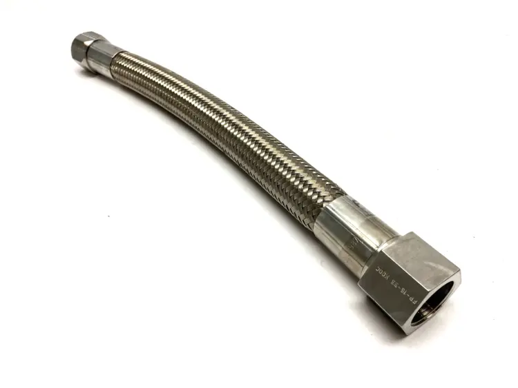 Used UNBRANDED STAINLESS STEEL BRAIDED PIPE 1" NPT 1' OVERALL LENGTH SHELFWARE Valves/Fittings | Maverick Industrial Sales #1099317