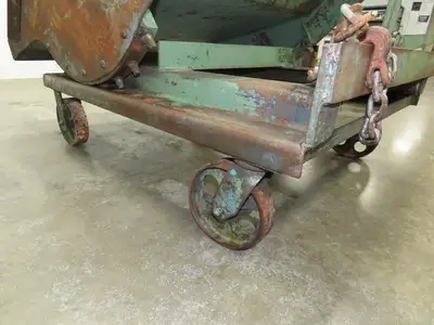 Self Dumping Hopper 1/2 Yd Capacity Heavy Duty Steel Casters 52x38x41"