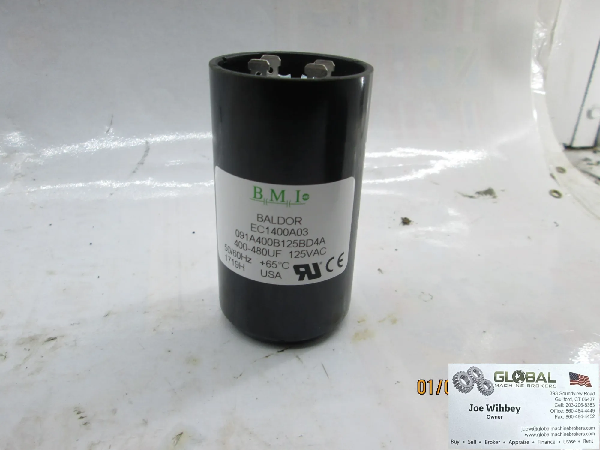 BALDOR EC1400A03SP Motor Start Capacitor, 1 Phase Electrical Motors