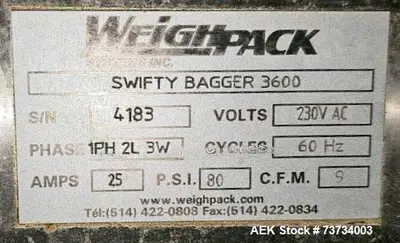 Used WEIGHPACK SYSTEMS SWIFTY 360 Form & Fill Horizontal - Pre Made Bags Illinois US | Aaron Equipment #1566108