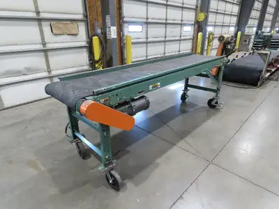 Roach 28"x 10' Portable Slider Bed Conveyor 24"Belt .33Hp 230/460V 3PH 65FPM