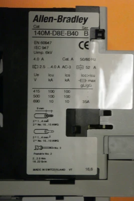 USED Allen-Bradley 140M-D8E-B40 SER B WITH 100-C09*10