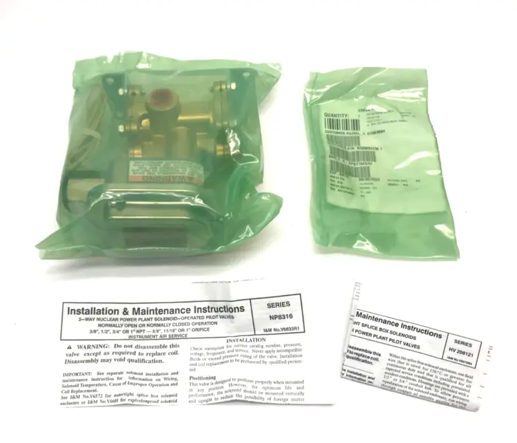 New | in-Stock ASCO RED-HAT 3-WAY SOLENOID VALVE, 250VDC Solenoid Valves | Maverick Industrial Sales #1107048