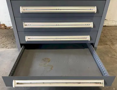 Vidmar Storage Cabinet, 10 Drawer, 30"W x 27-3/4"D x 59"H