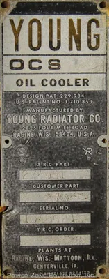 USED YOUNG HYDRAULIC OIL COOLER 274551