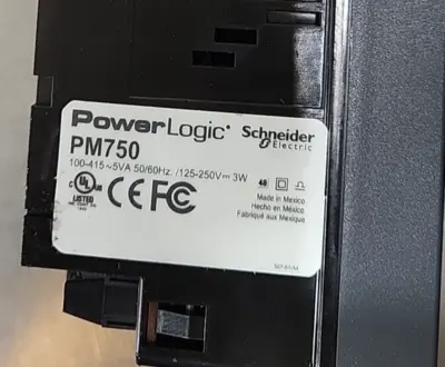 Power Logic PM750 Square D Module and Panel 115-415V 5VA 125-250V 3W (BIN3.5.3)