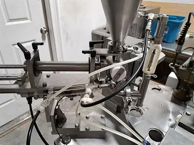 Quality Cup model QC-8 Rotary Cup Filler & Sealer