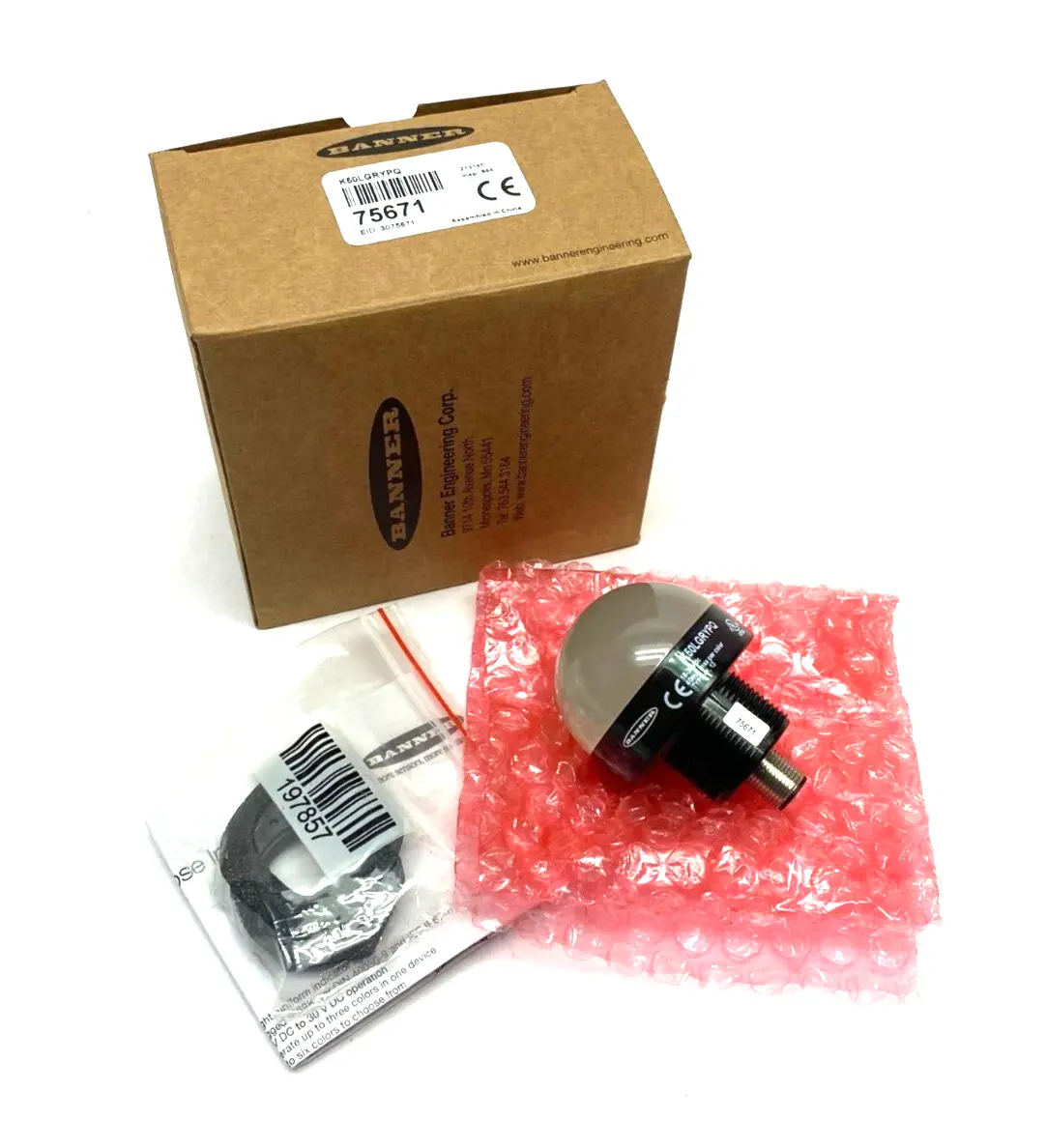 New | in-Stock Banner EZ-LIGHT Core Series 3-Color LED Touch Indicator 50mm Light Source Equipment Michigan US | Maverick Industrial Sales #1393314