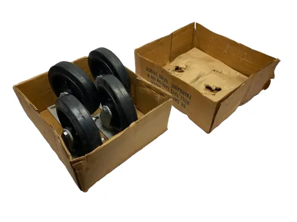 New | in-Stock Fairbanks Top Plate Mount Swivel Caster 500lb Rubber 8" Dia PKG OF 4 Casters Michigan US | Maverick Industrial Sales #1389524