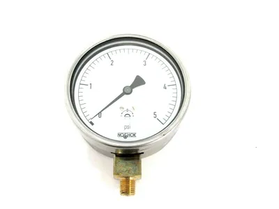 NEW NOSHOK 40-200-5 PRESSURE GAUGE 5 PSI 1/4" NPT 402005