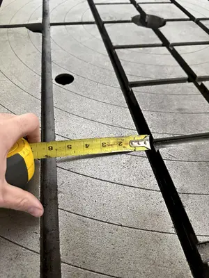 60" T-SLOTTED ROUND RISER PLATE. STOCK #0430526