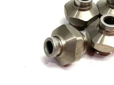 New | in-Stock SMC METAL STRAIGHT MALE FITTING 6MM OD TUBE Hoses | Maverick Industrial Sales #1099401