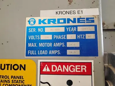 USED 1993 KRONES STARMATIC 16 STATION ROTART LABLER