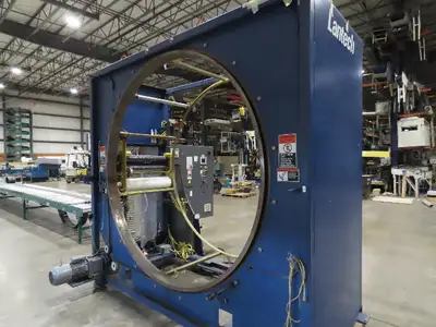 Lantech 200/90 Lanringer Shrink Wrapper Horizontal Automatic Conveyor 90" ID