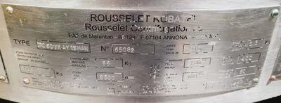 (2) Rousselet Robatel DRC 60 Vx AV 1S man vertical peeler centrifuges, 316L SS.