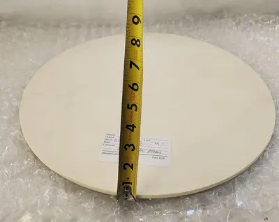 COORS CERAMICS 583283 CERAMIC PLATE 18.720 OD X 0.250