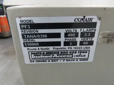 Conair PF3 PowerFill Vacuum Conveying System Portable Stand 480V 2.5Hp Blower